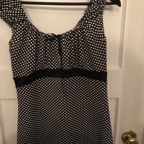 Classic polka dot dress Luc Fontaine dress , blue and white, gently worn - Picture 7 of 7